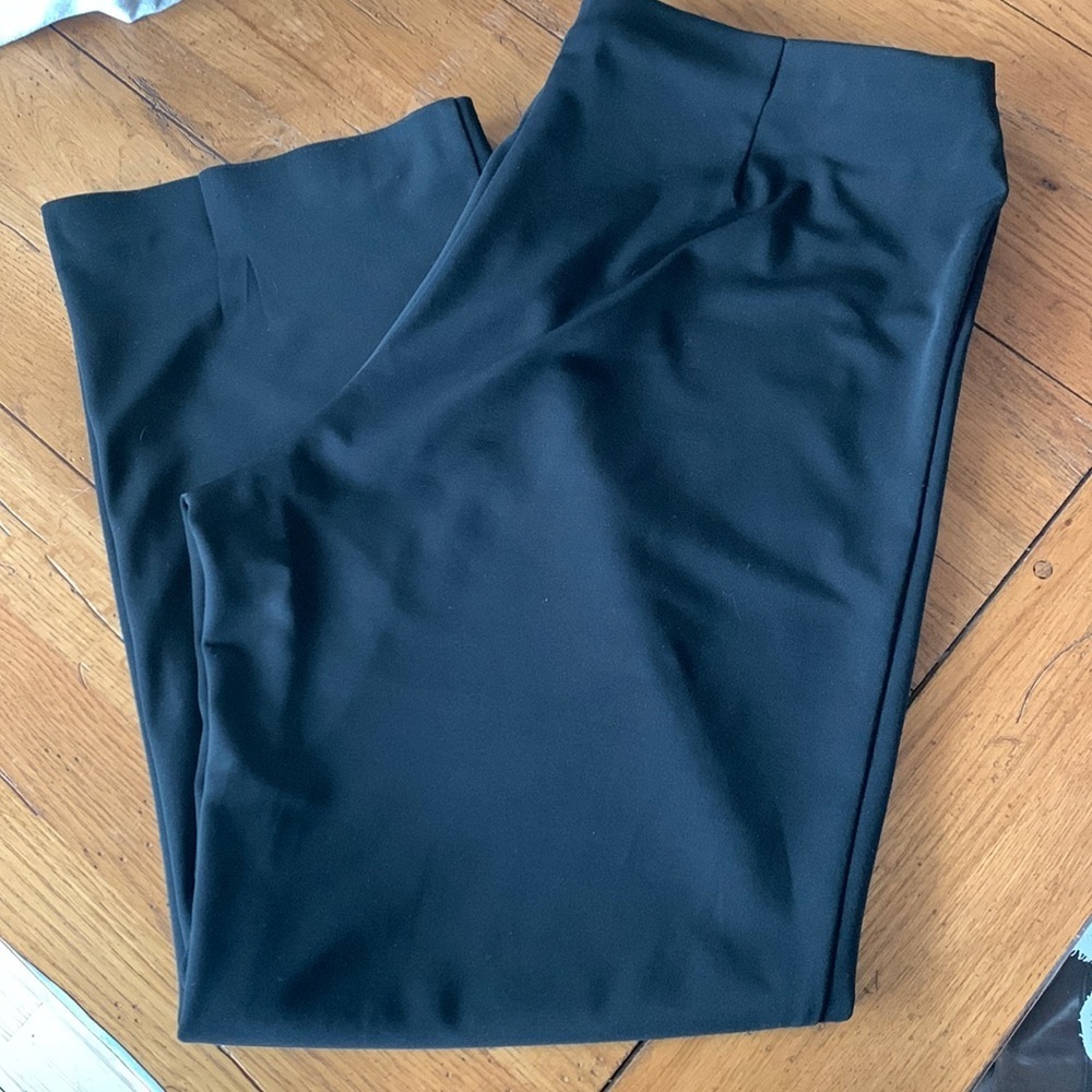 Susan Graver Black Side Zip Casual Pants Women’s Flat Front Size XL Plus 18-20